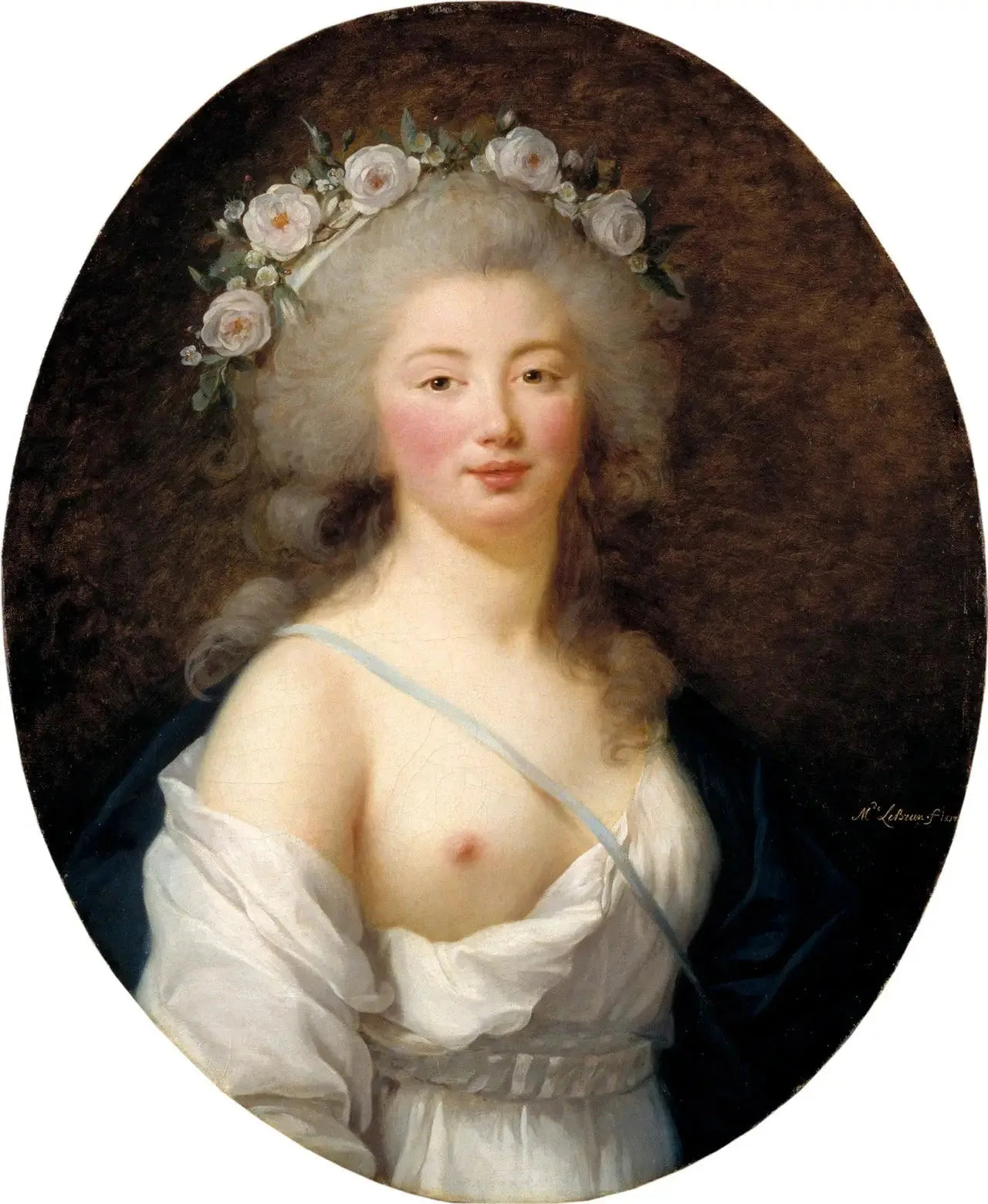 Portrait d'une jeune femme en Flore - Élisabeth Vigée Le Brun image 1 copie peinte à la main à l’huile