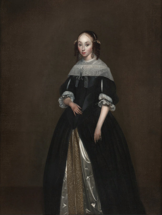 Portrait d'une jeune femme - Gerard ter Borch image 1 reproduction artisanale de tableau