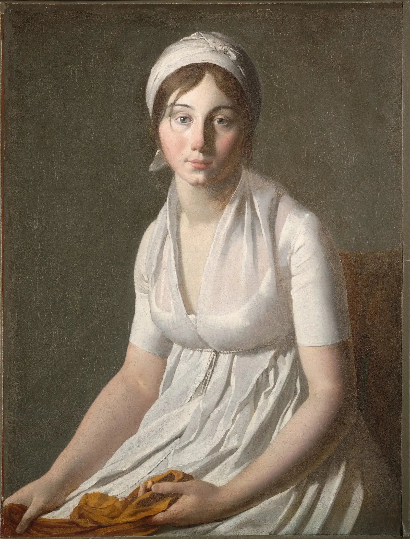 Portrait d'une jeune femme - Jacques-Louis David image 1 reproduction artisanale de tableau