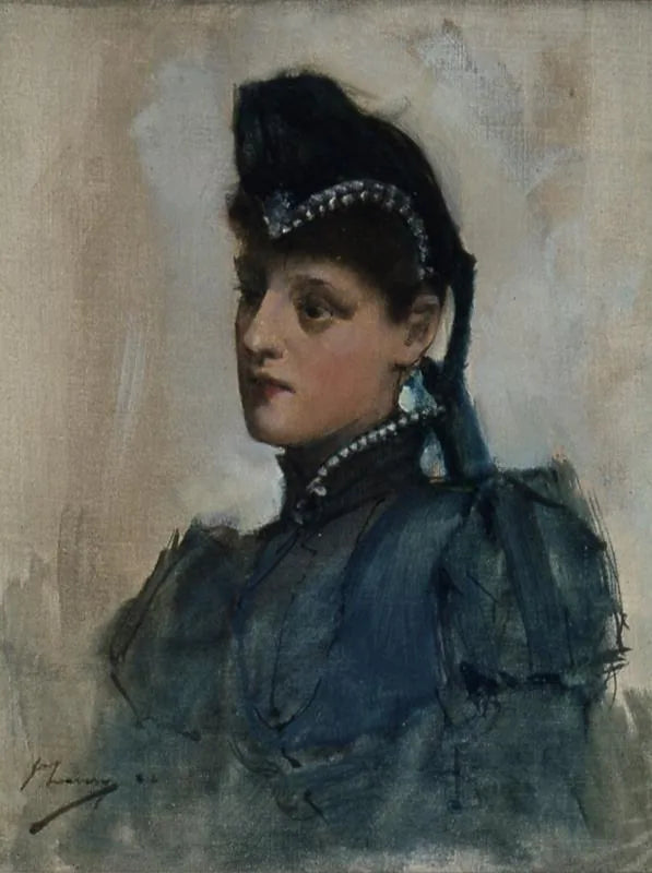 Portrait d'une jeune femme - John Lavery image 1 tableau peint à l’huile sur toile