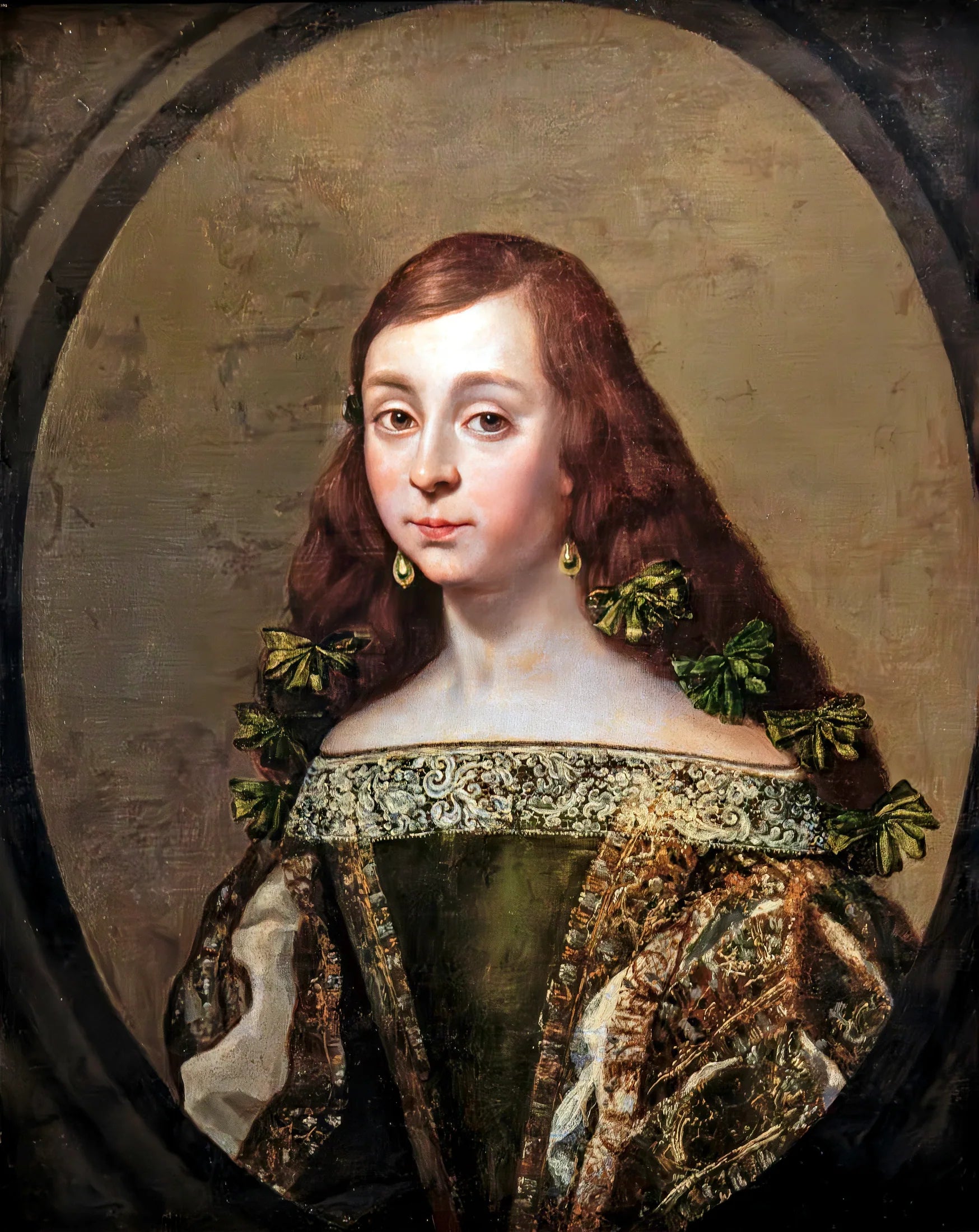 Portrait d'une jeune fille de Madrid - Claudio Coello image 1 tableau peint à l’huile sur toile