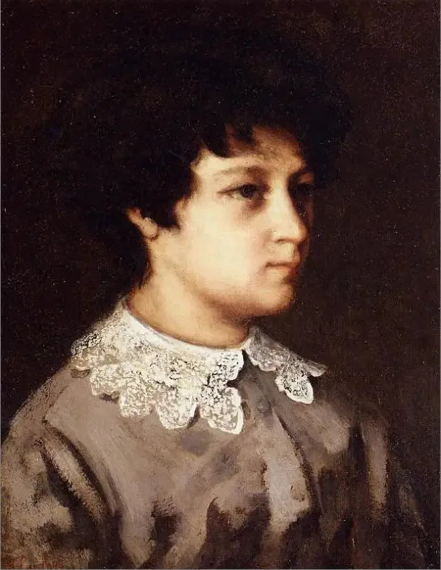 Portrait d'une jeune fille de Salins - Gustave Courbet image 1 reproduction artisanale de tableau