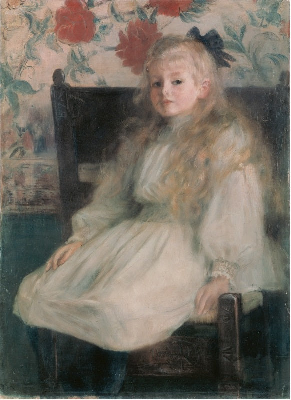Portrait d'une jeune fille - Dora Hitz image 1 reproduction de peinture à l’huile