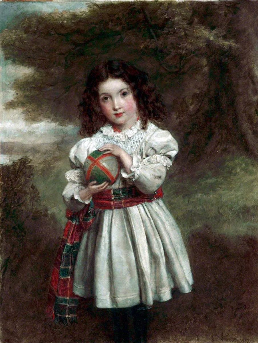 Portrait d'une jeune fille (Janet Butters) - William Powell Frith image 1 reproduction d’œuvre d’art à l’huile