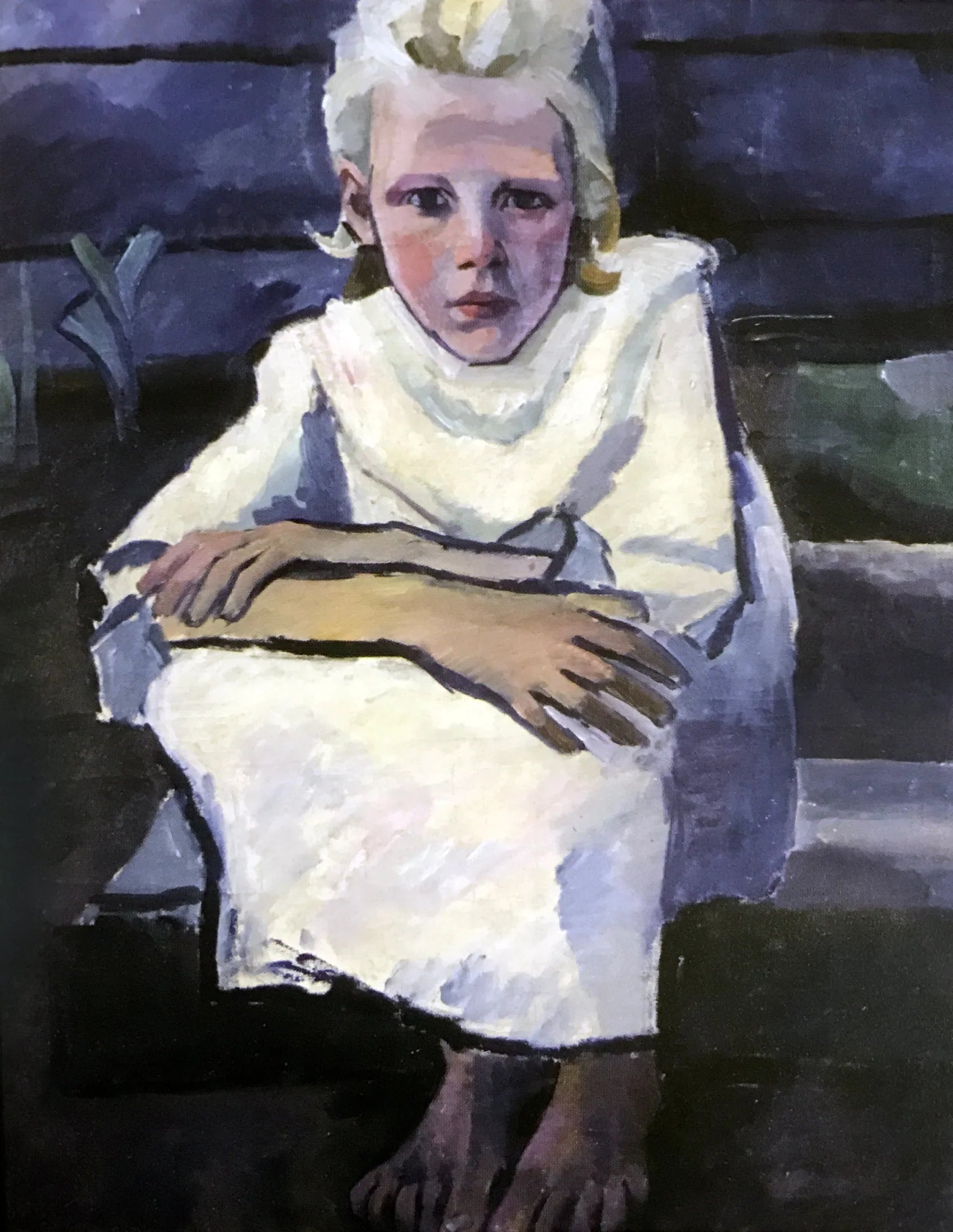 Portrait d'une jeune fille - Olga Rozanova image 1 copie de tableau peinte à la main