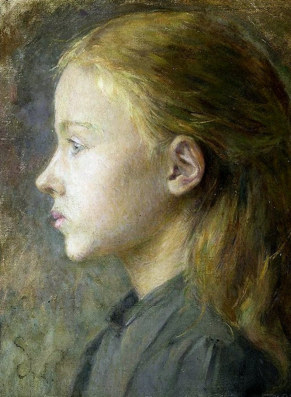 Portrait d'une jeune fille - Stanisław Wyspiański image 1 tableau peint à l’huile sur toile