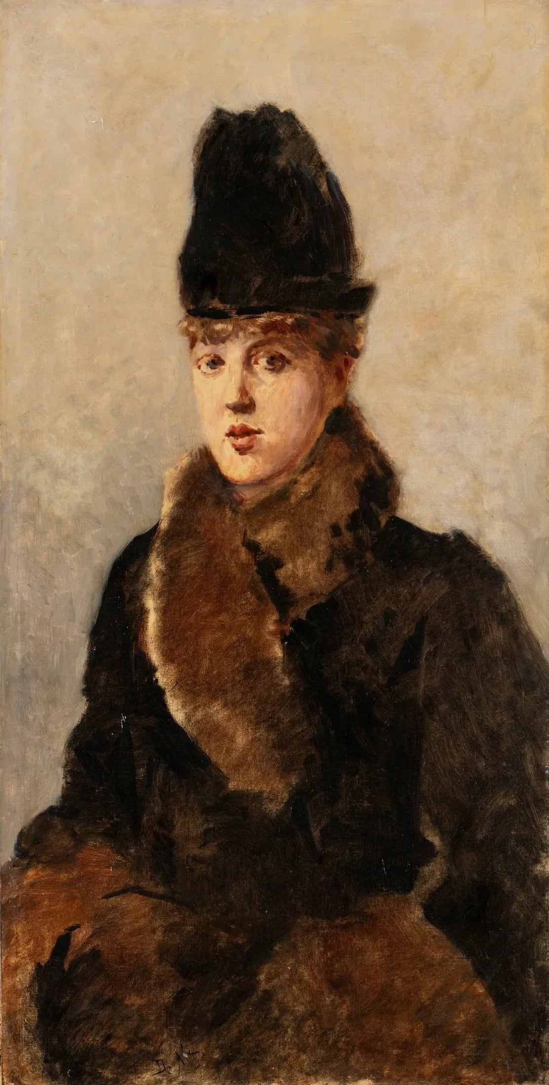 Portrait d'une Parisienne - Giuseppe De Nittis image 1 reproduction de peinture à l’huile