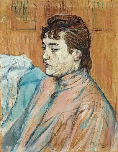 Portrait d'une prostituée - Henri de Toulouse-Lautrec image 1 reproduction d’œuvre d’art à l’huile