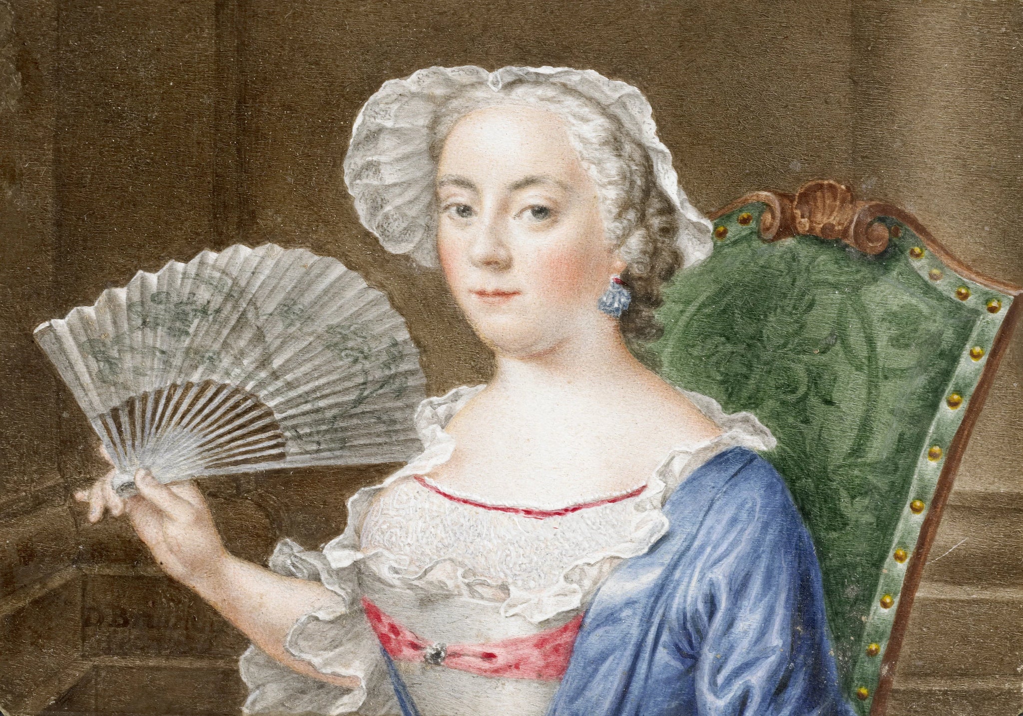 Portrait d'une dame avec un éventail - Daniel Bruyninx