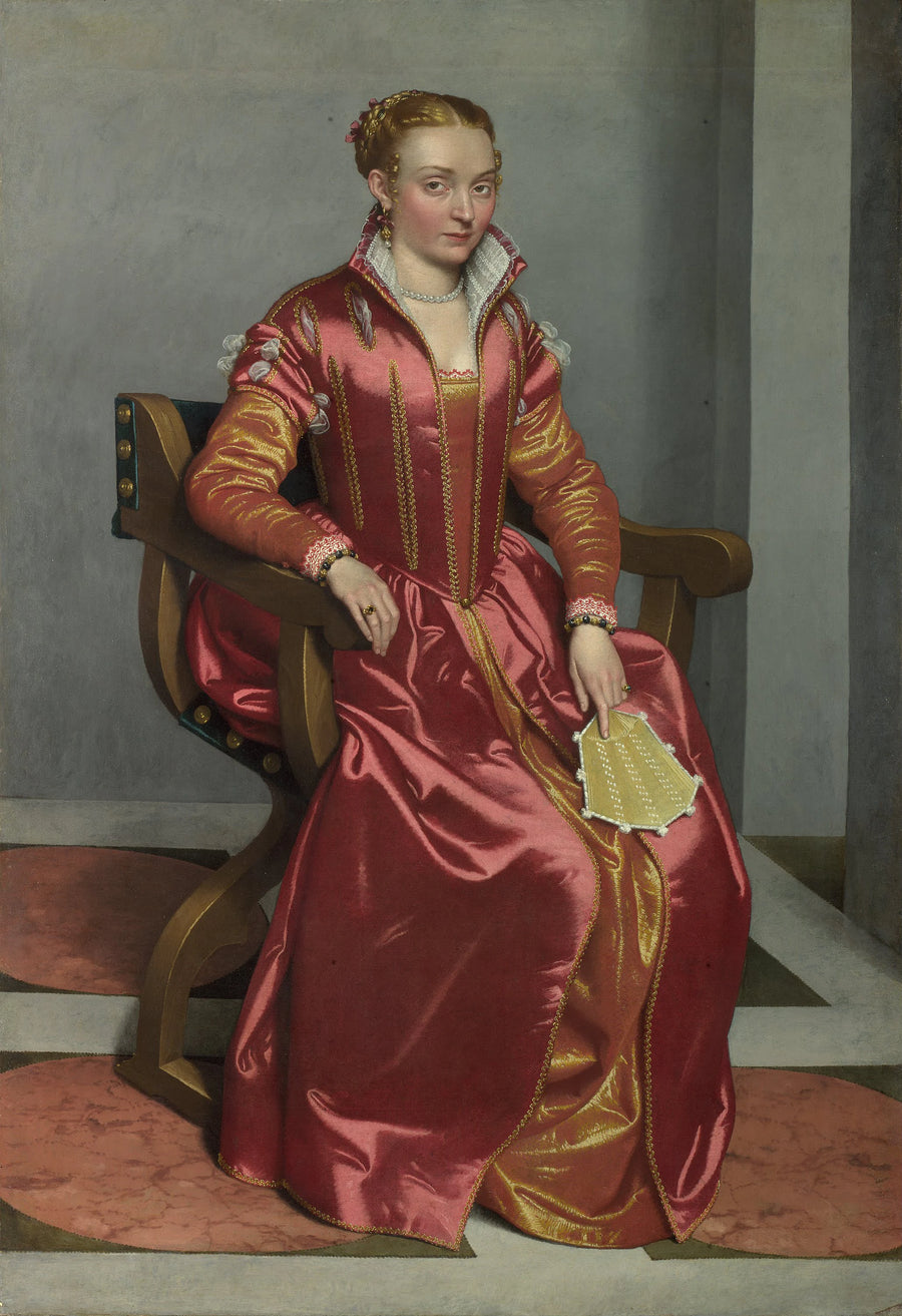Portrait de dame («La Dama in Rosso») - Giovanni Battista Moroni