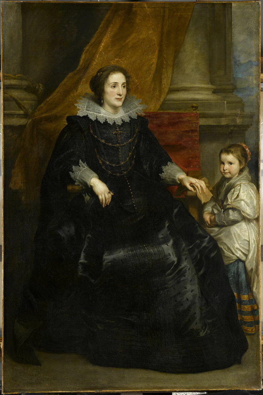 Portrait d'une dame de qualité et de sa fille, pendant de l'INV. 1242 - Antoon van Dyck