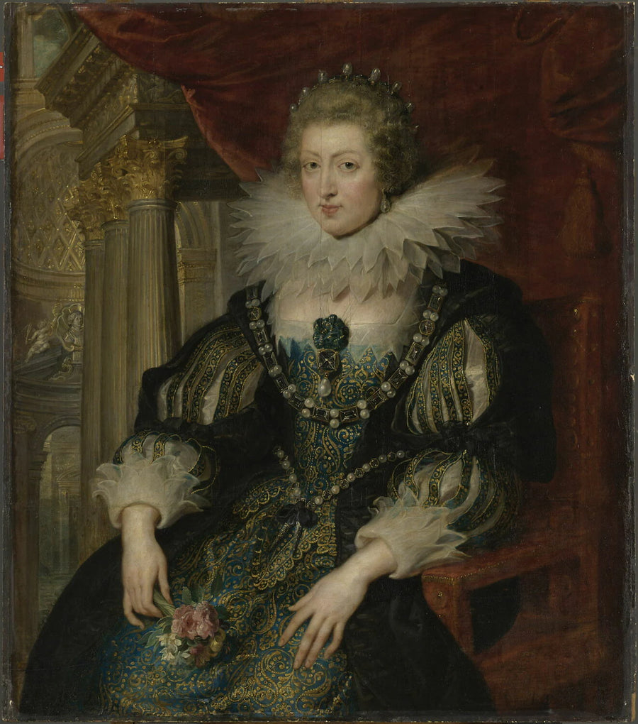 Portrait dAnne dAutriche, reine de France, épouse de Louis XIII et mère de Louis XIV - Peter Paul Rubens