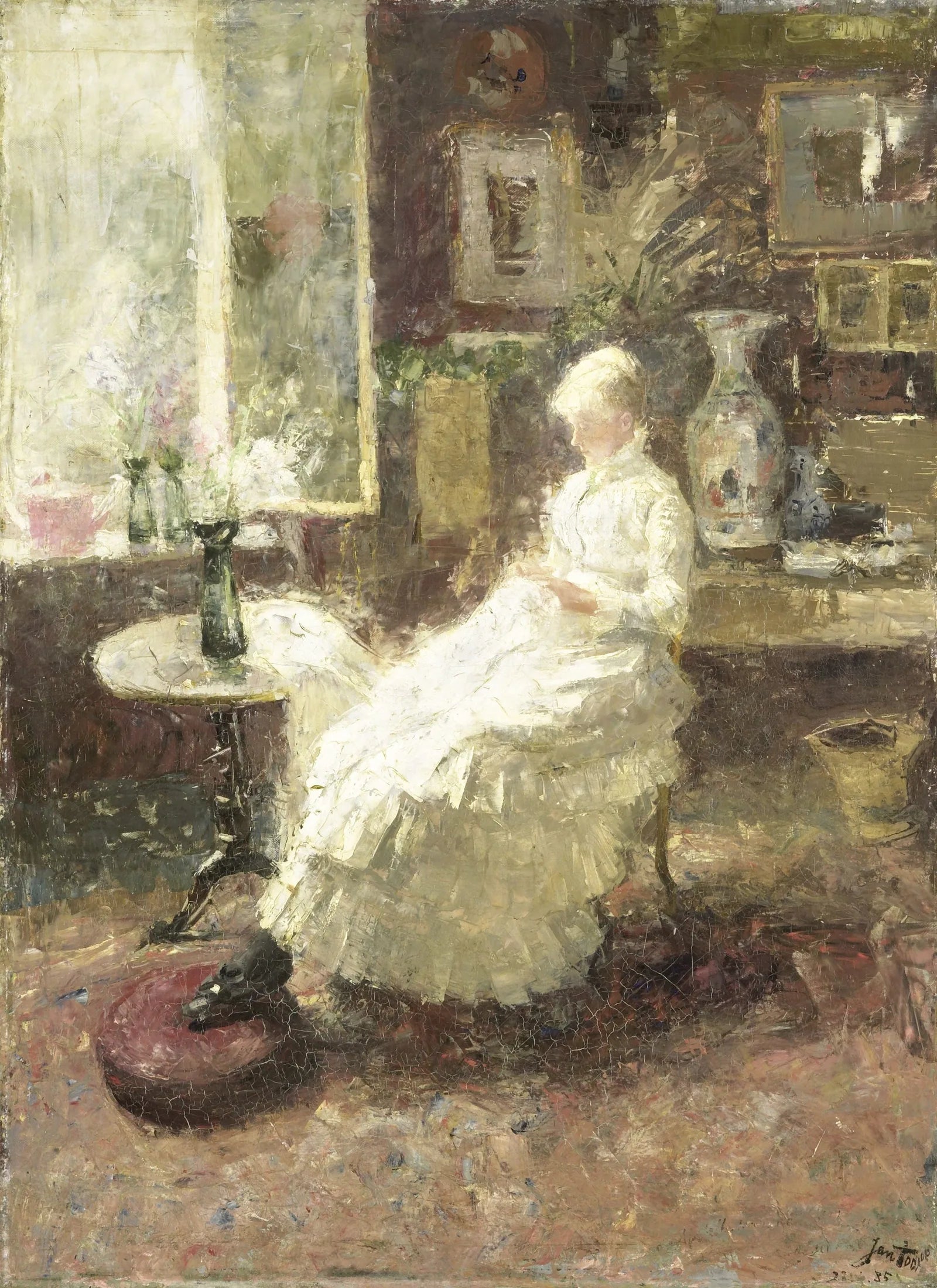 Portrait de Annie Toorop-Hall à Lissadell, dans le Surrey - Jan Toorop image 1 reproduction d’œuvre d’art à l’huile