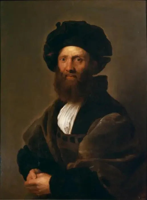 Portrait de Baldassare Castiglione (d'après Raphaël) - Peter Paul Rubens image 1 copie peinte à la main à l’huile