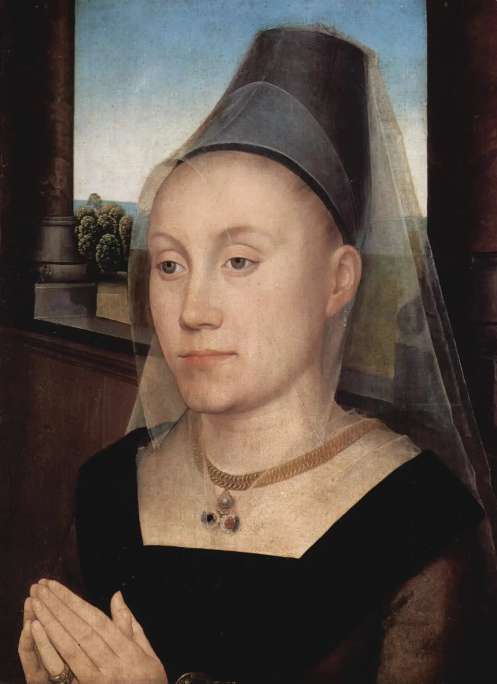 Portrait de Barbara van Vlaendenbergh - Hans Memling image 1 tableau peint à l’huile sur toile