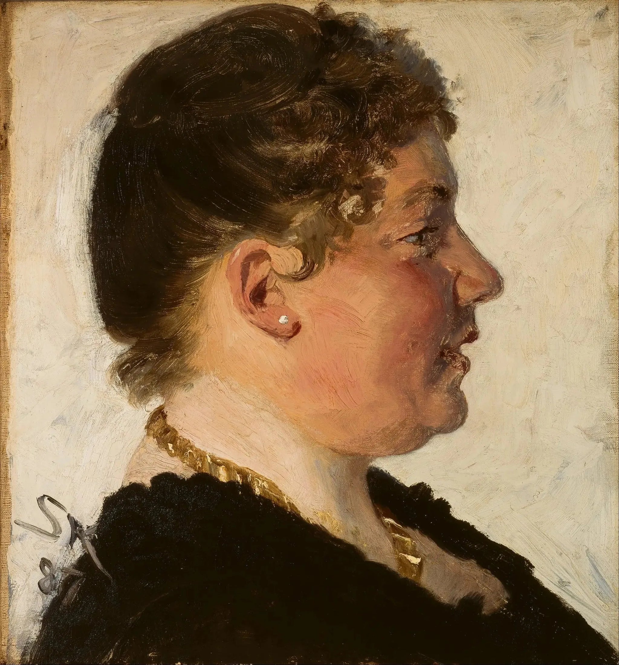 Portrait de Béatrice Diderichsen. - Peder Severin Krøyer image 1 reproduction de peinture à l’huile