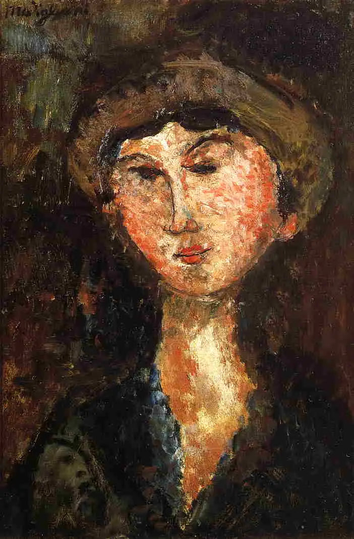 Portrait de Béatrice Hastings - Amedeo Modigliani image 1 copie peinte à la main à l’huile