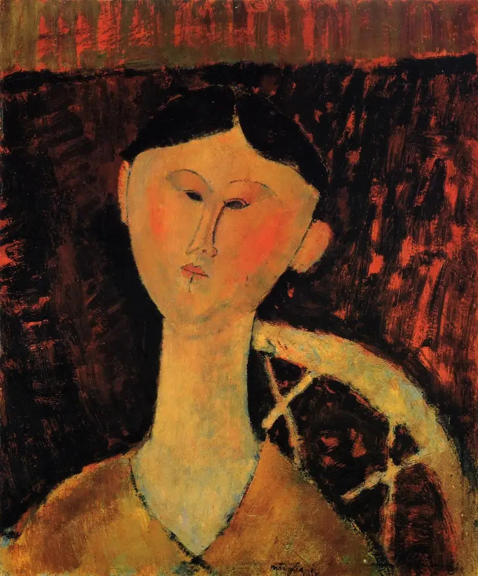Portrait de Béatrice Hastings - Amedeo Modigliani image 1 tableau peint à l’huile sur toile