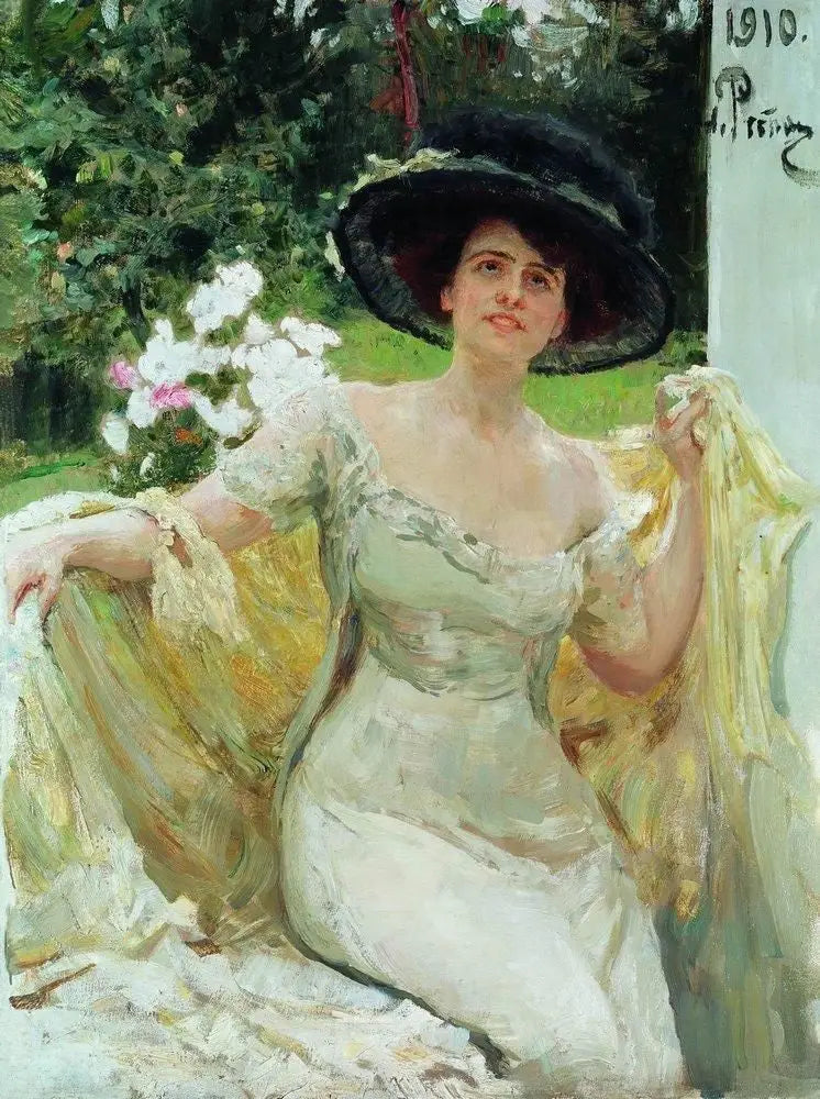Portrait de Bella Gorskaya - Ilya Repin image 1 reproduction artisanale de tableau