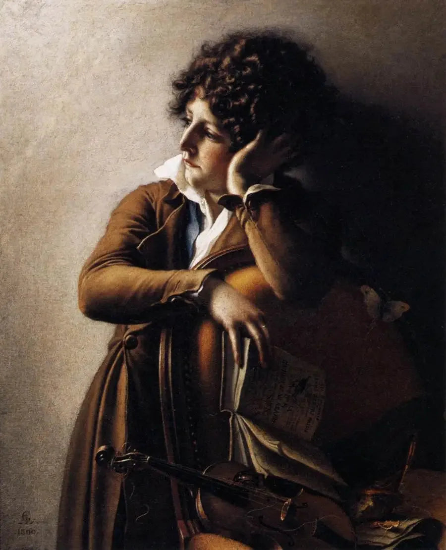 Portrait de Benoît Agnès Trioson (1790 – 1804), surnommé « Ruhehaus » - Anne-Louis Girodet image 1 tableau peint à l’huile sur toile