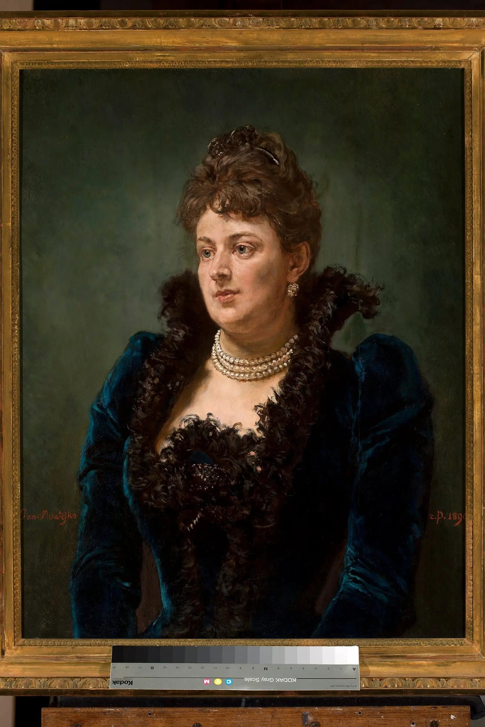 Portrait de Bona Ossowiecka - Jan Matejko image 1 copie de tableau peinte à la main