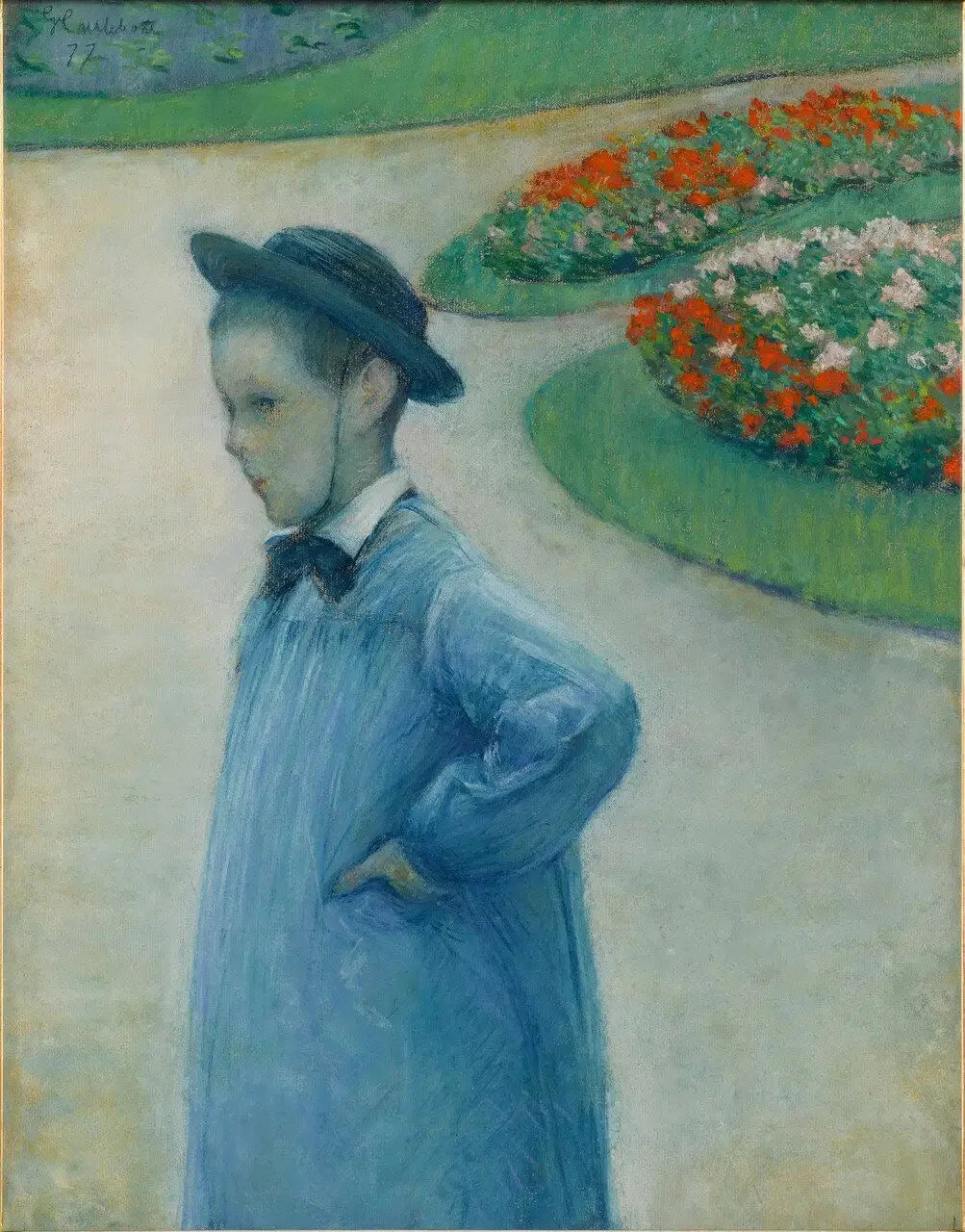 Portrait de Camille Daurelle dans le jardin d'Yerre - Gustave Caillebotte image 1 reproduction réalisée par Alpha Reproduction