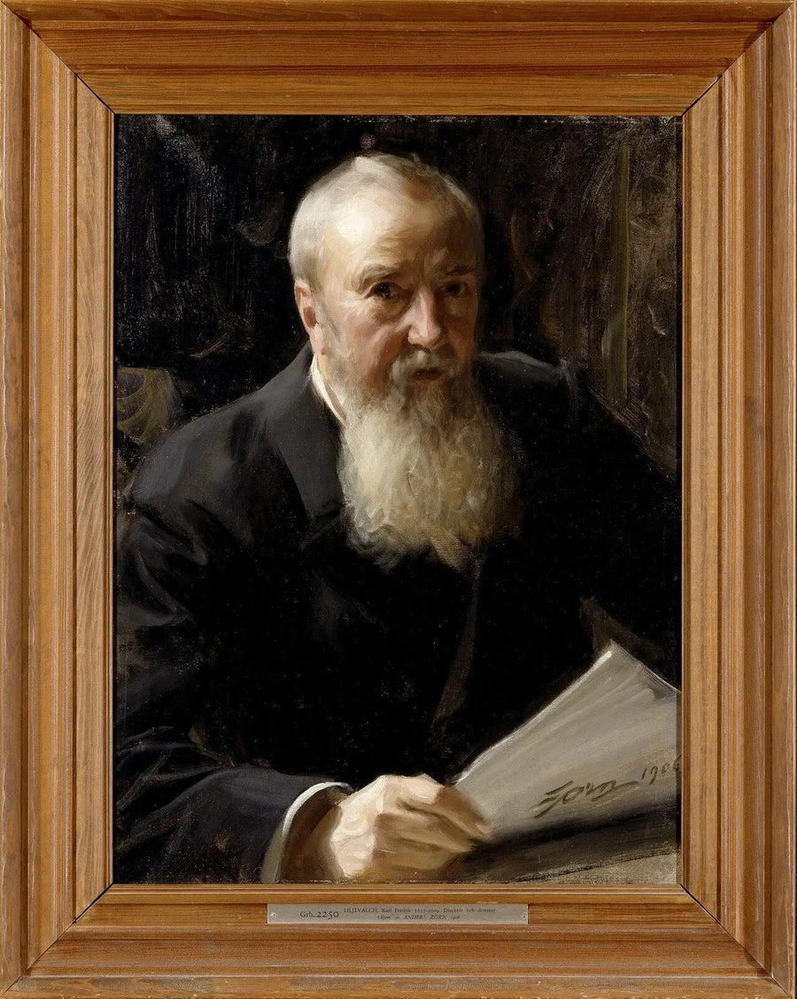 Portrait de Carl Fredrik Liljevalch - Anders Zorn