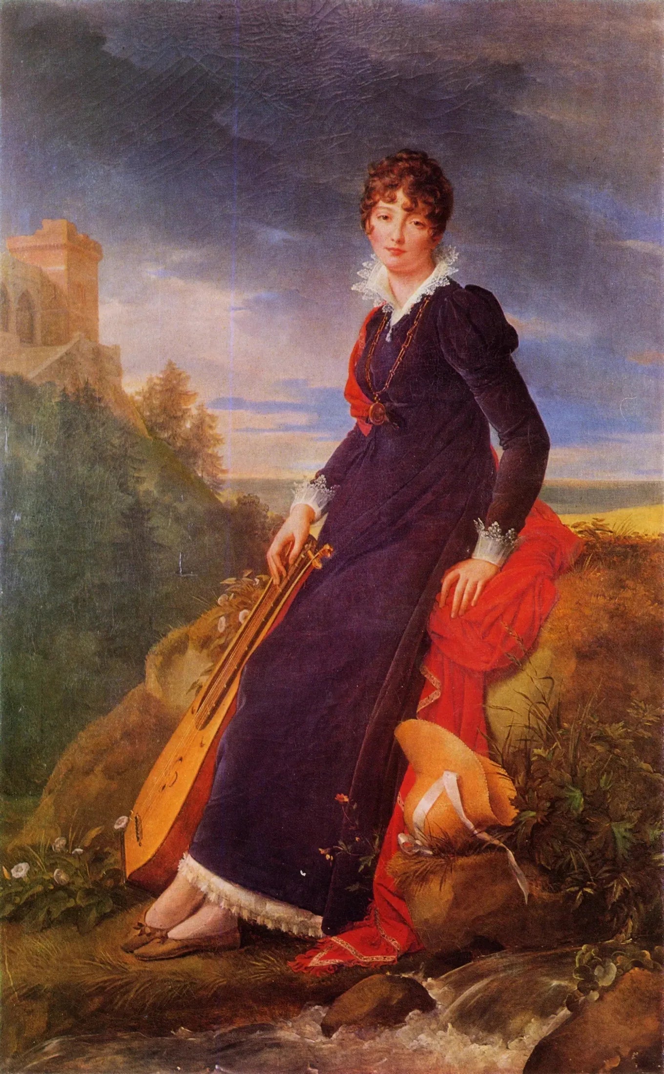 Portrait de Catherine Starzeńska - François Gérard image 3 tableau peint à l’huile sur toile