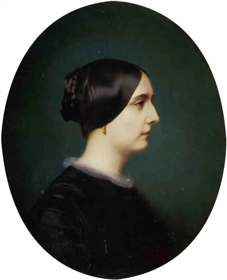 Portrait de Cécile Vitet, de profil - Jean-Léon Gérôme image 1 tableau peint à l’huile sur toile