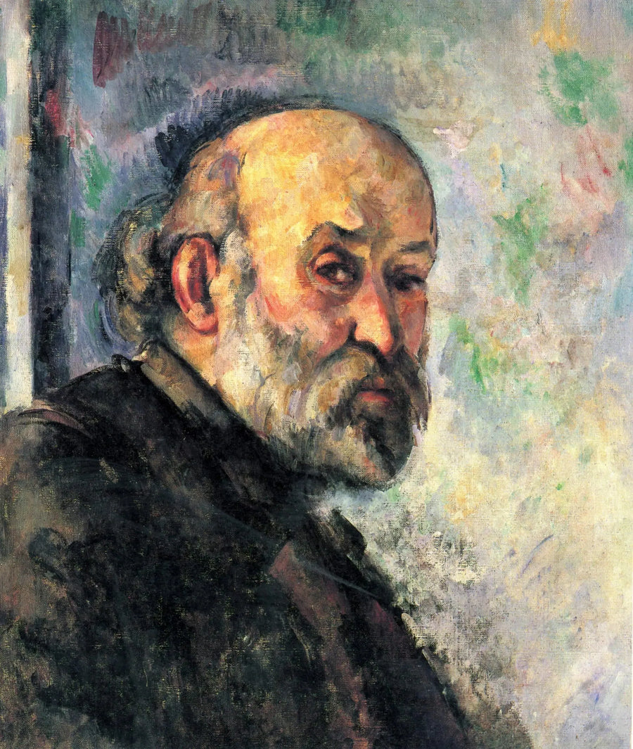Portrait de Cézanne sur fond bleu - Paul Cézanne