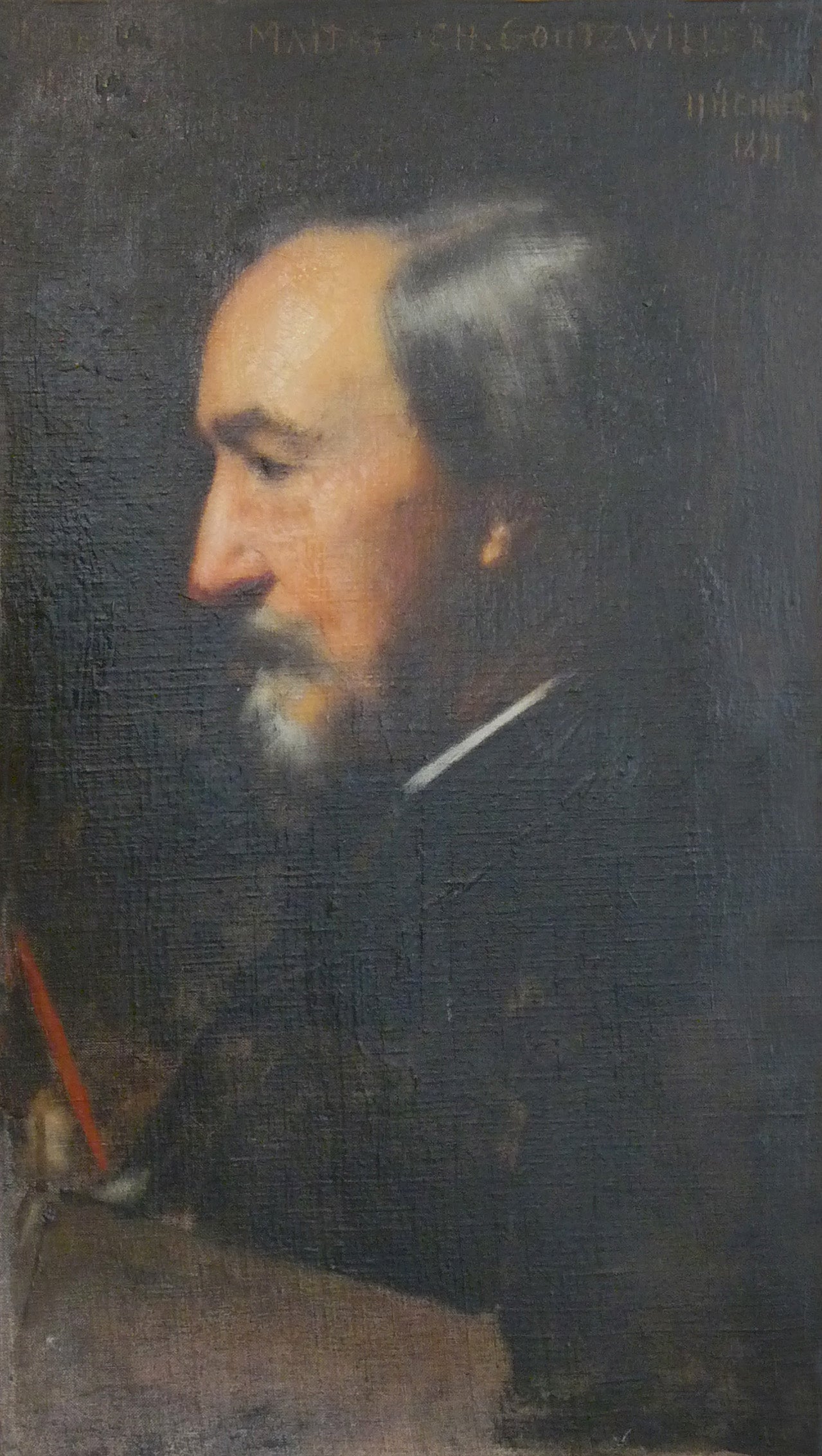 Portrait de Charles Goutzwiller - Jean-Jacques Henner image 1 copie peinte à la main à l’huile