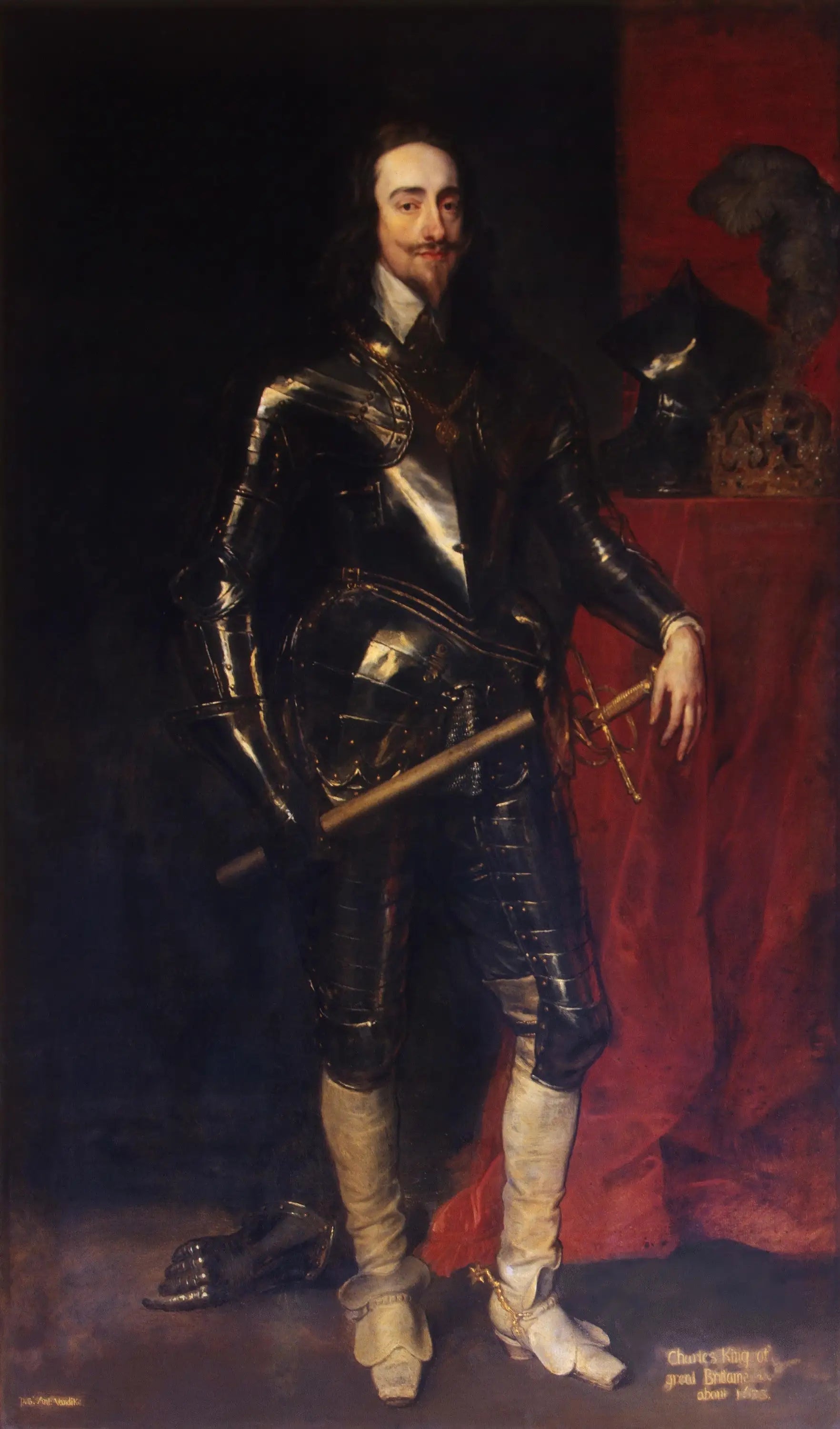 Portrait de Charles Ier, roi de Grande-Bretagne (1600-1649) - Antoine van Dyck image 1 reproduction de peinture à l’huile