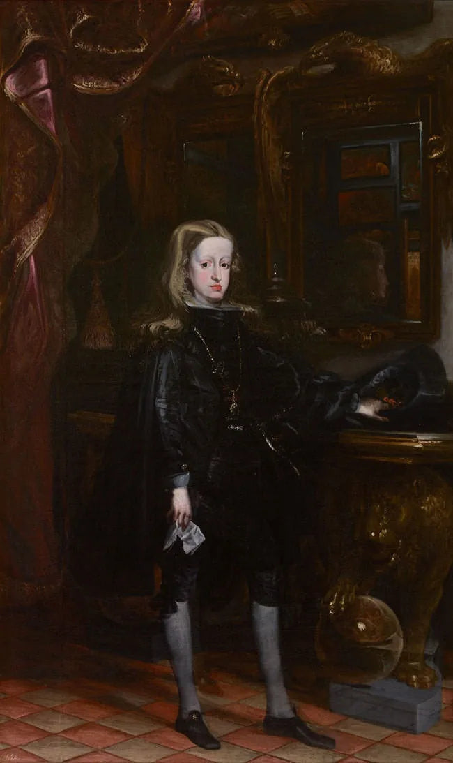 Portrait de Charles II adolescent - Juan Carreño de Miranda image 1 copie peinte à la main à l’huile