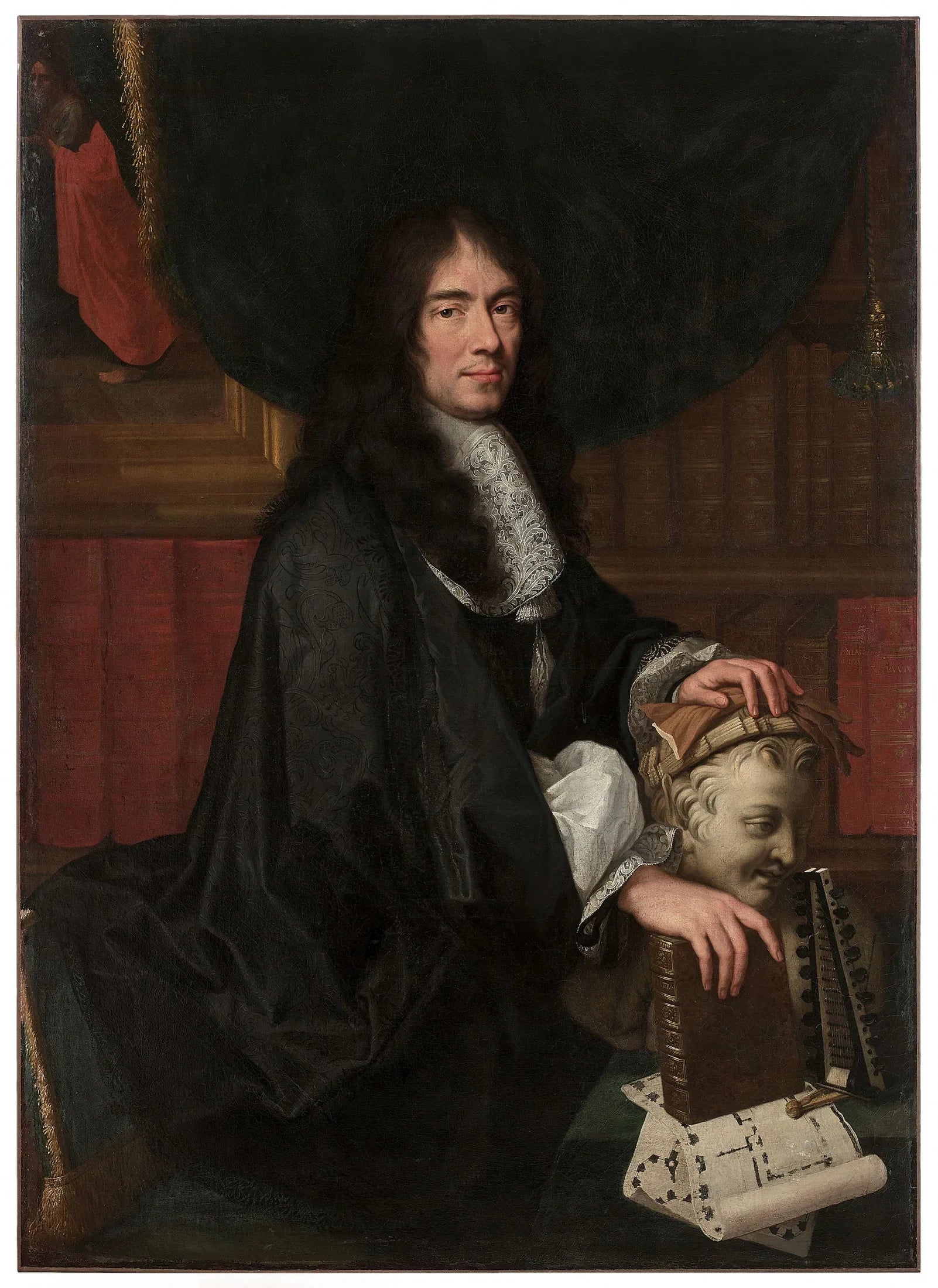 Portrait de Charles Perrault - Charles Le Brun image 1 tableau peint à l’huile sur toile