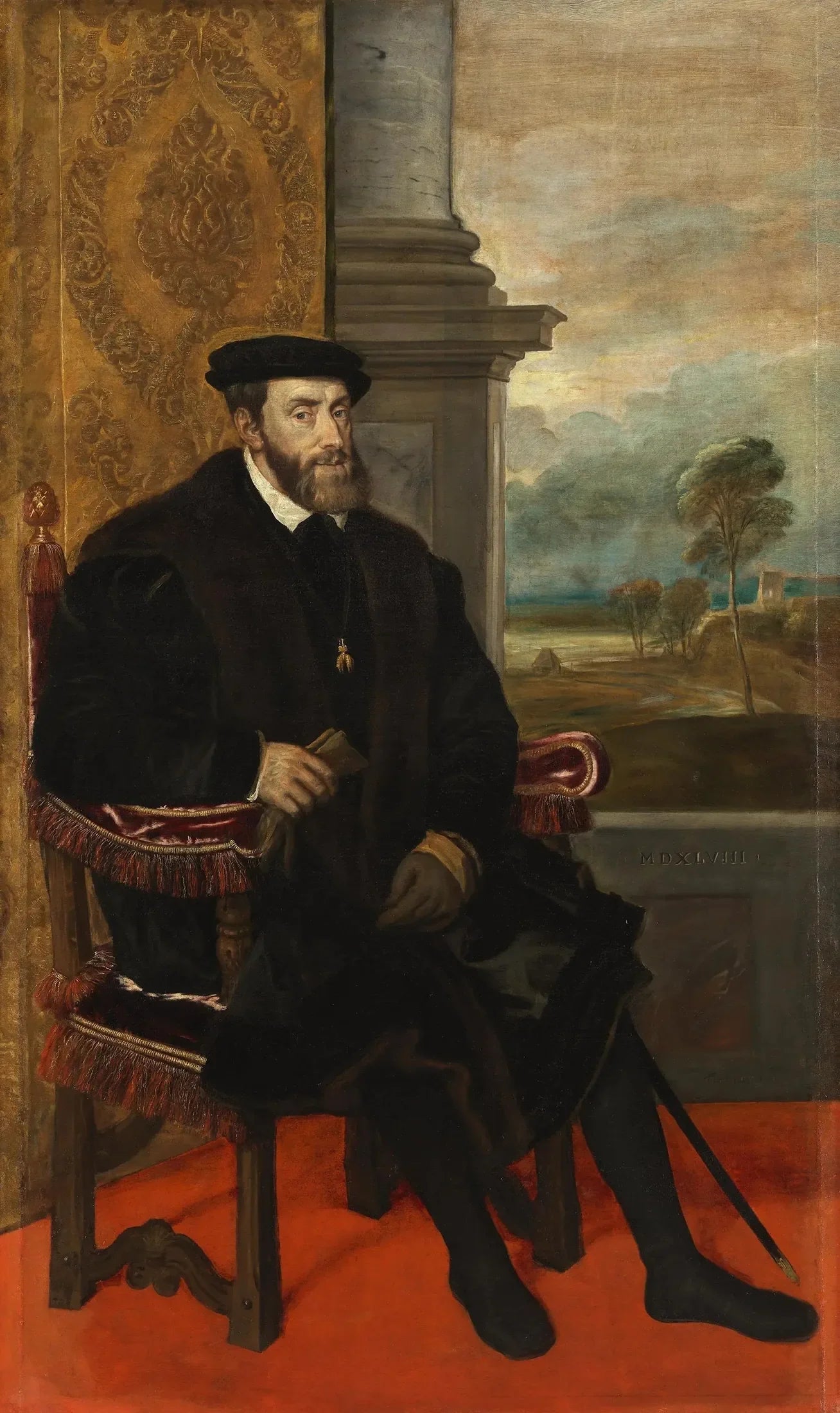 Portrait de Charles Quint - Titian image 1 copie peinte à la main à l’huile
