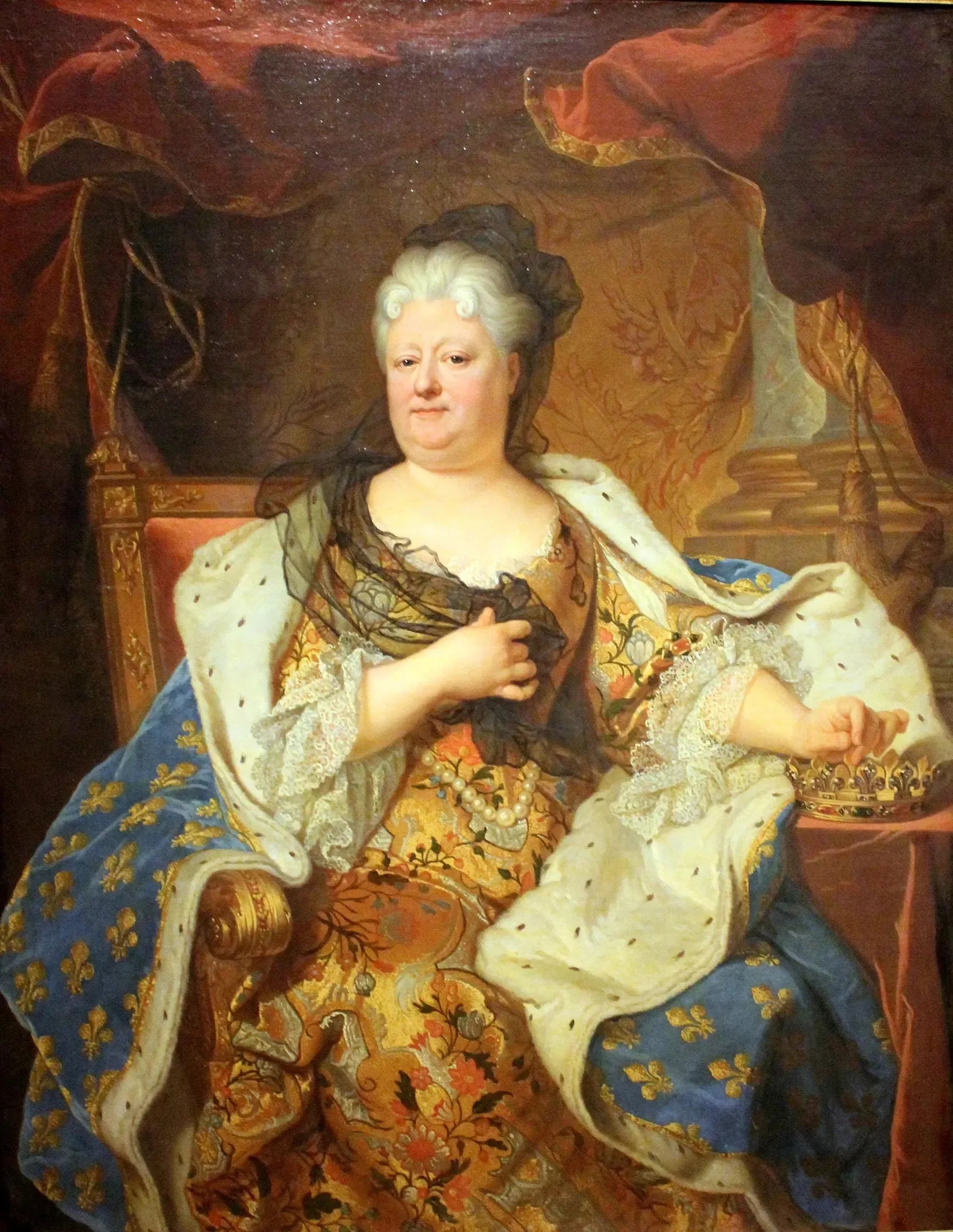 Portrait de Charlotte-Elisabeth de Bavière - Hyacinthe Rigaud image 1 copie peinte à la main à l’huile