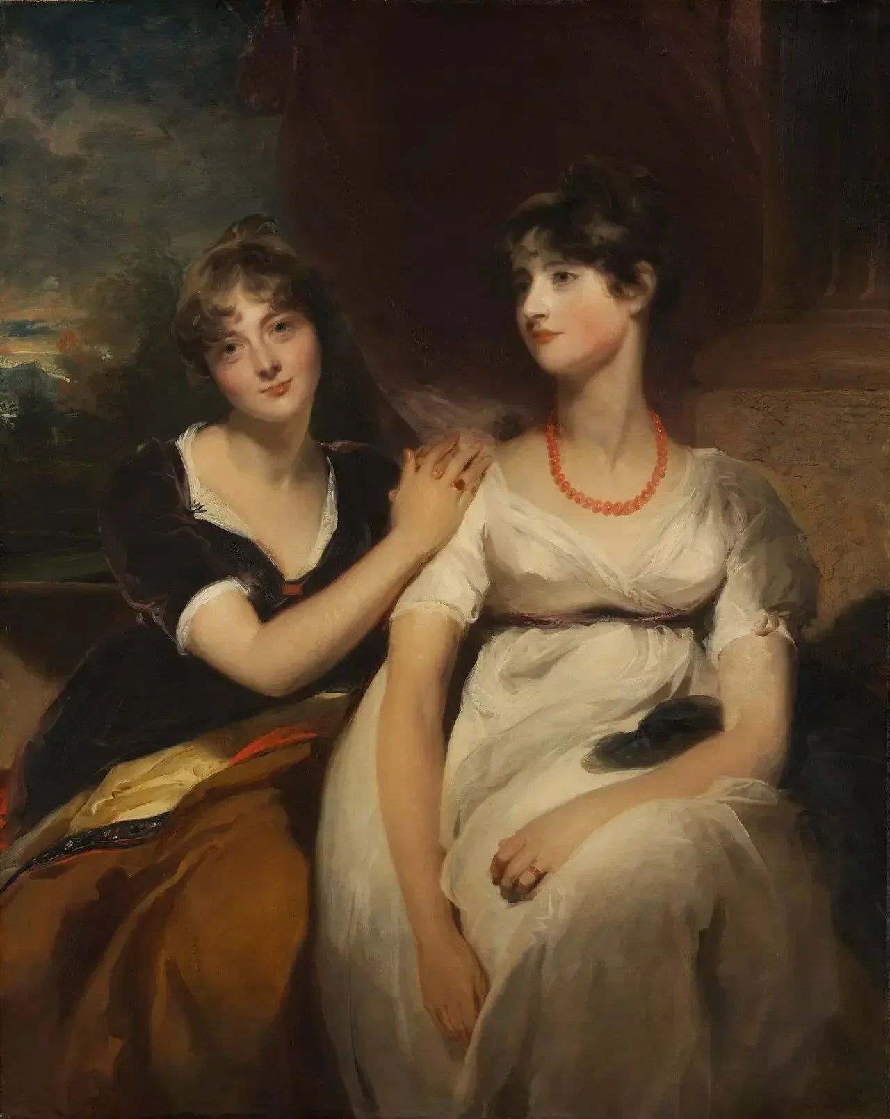Portrait de Charlotte et Sarah Carteret-Hardy - Thomas Lawrence image 1 copie de tableau peinte à la main