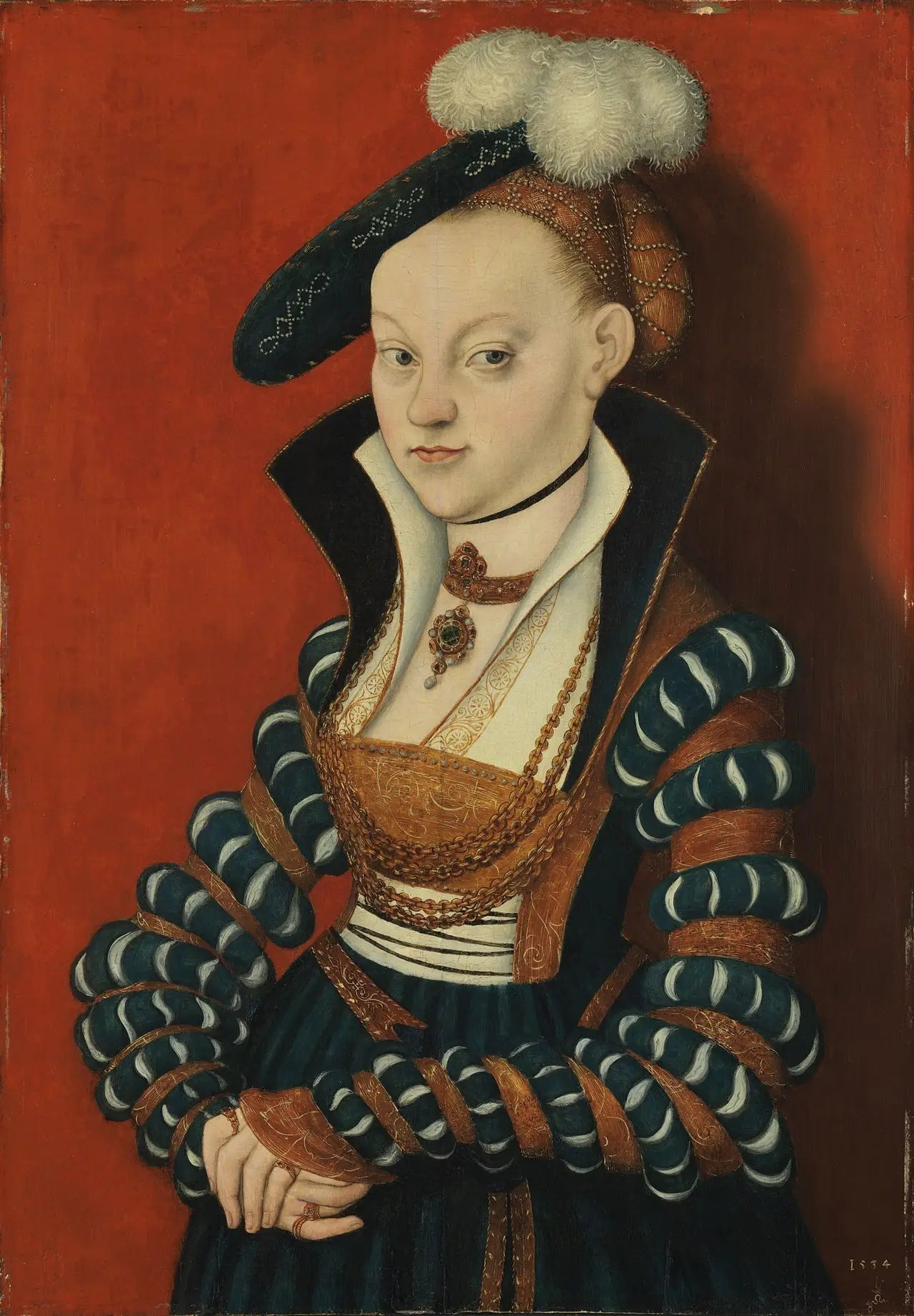 Portrait de Christiane von Eulenau - Lucas Cranach the Elder image 1 copie peinte à la main à l’huile