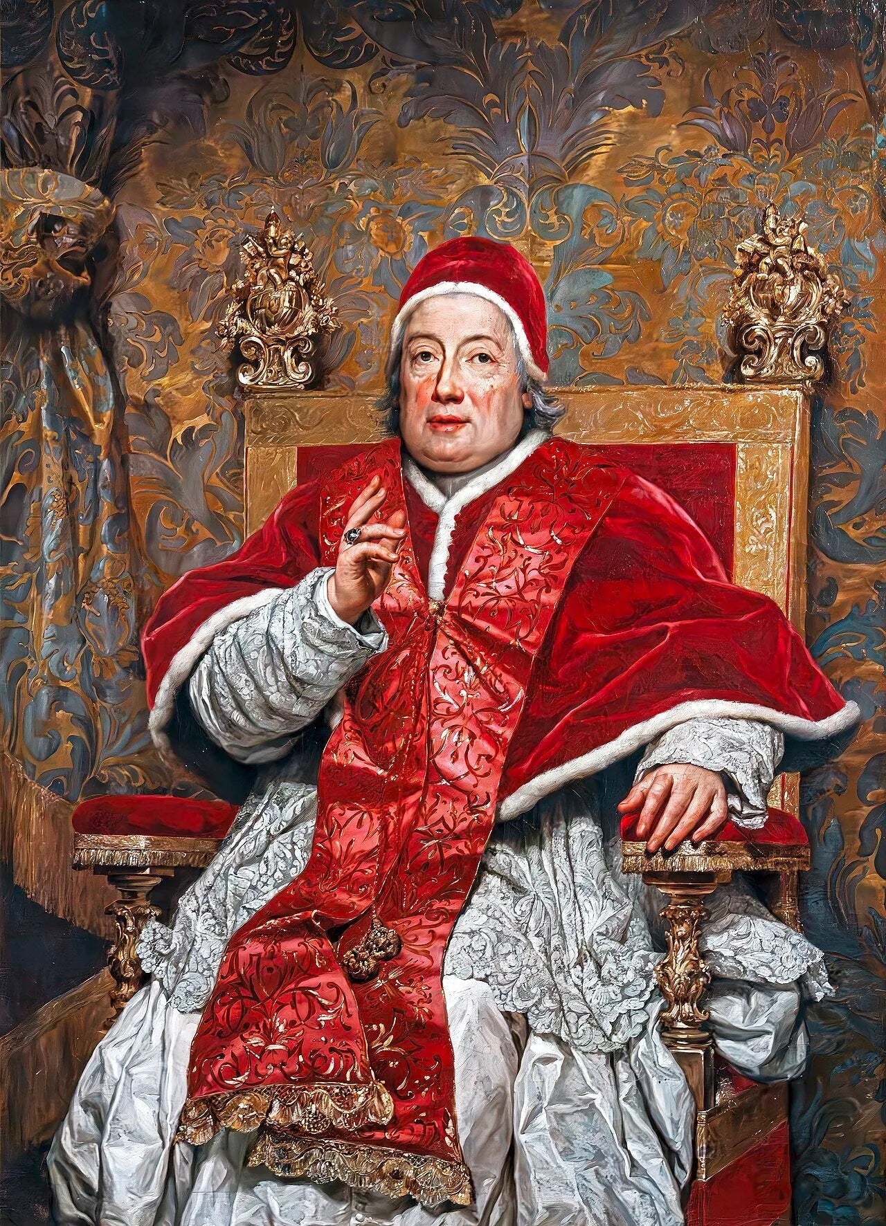 Portrait de Clément XIII Rezzonico - Anton Raphael Mengs image 1 copie peinte à la main à l’huile
