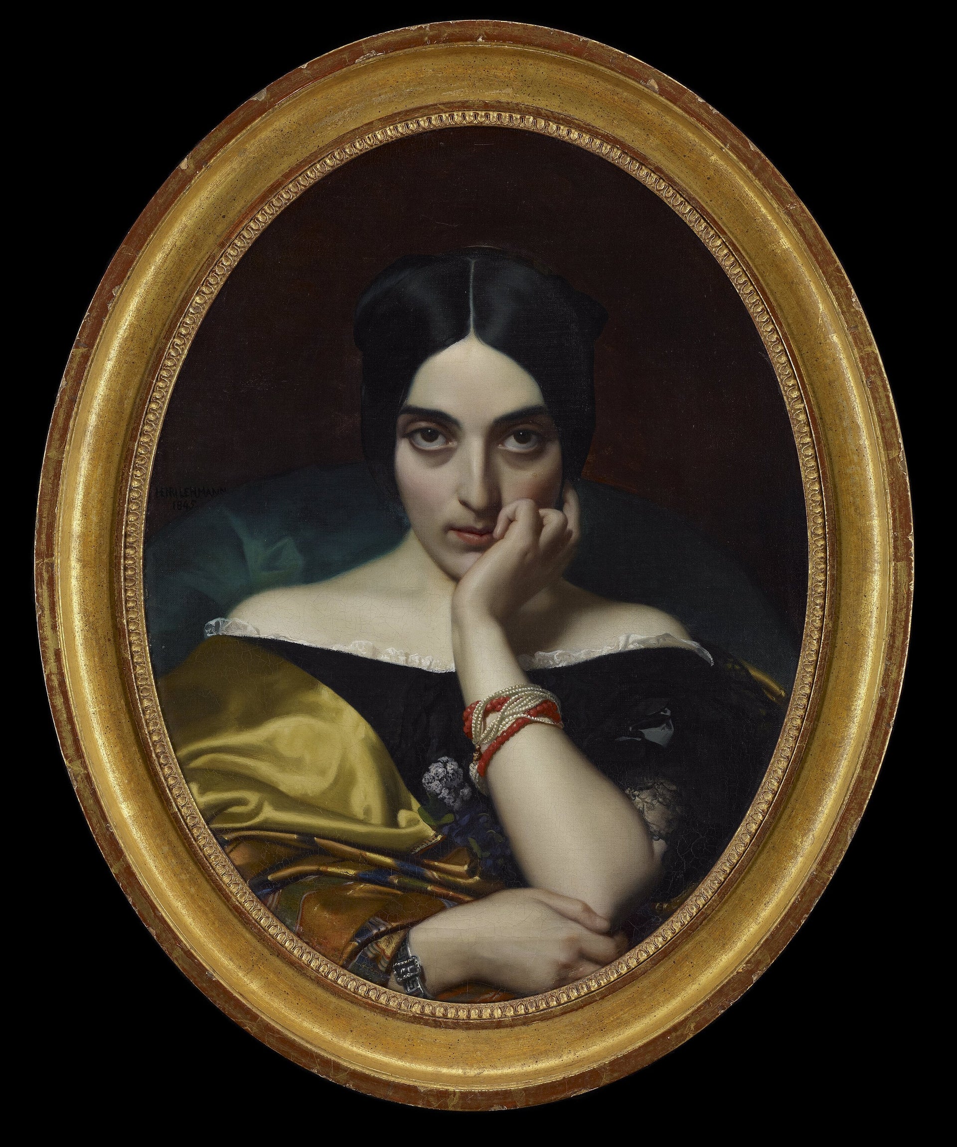 Portrait de Clémentine (Mme Alphonse) Karr - Henri Lehmann image 1 reproduction réalisée par Alpha Reproduction