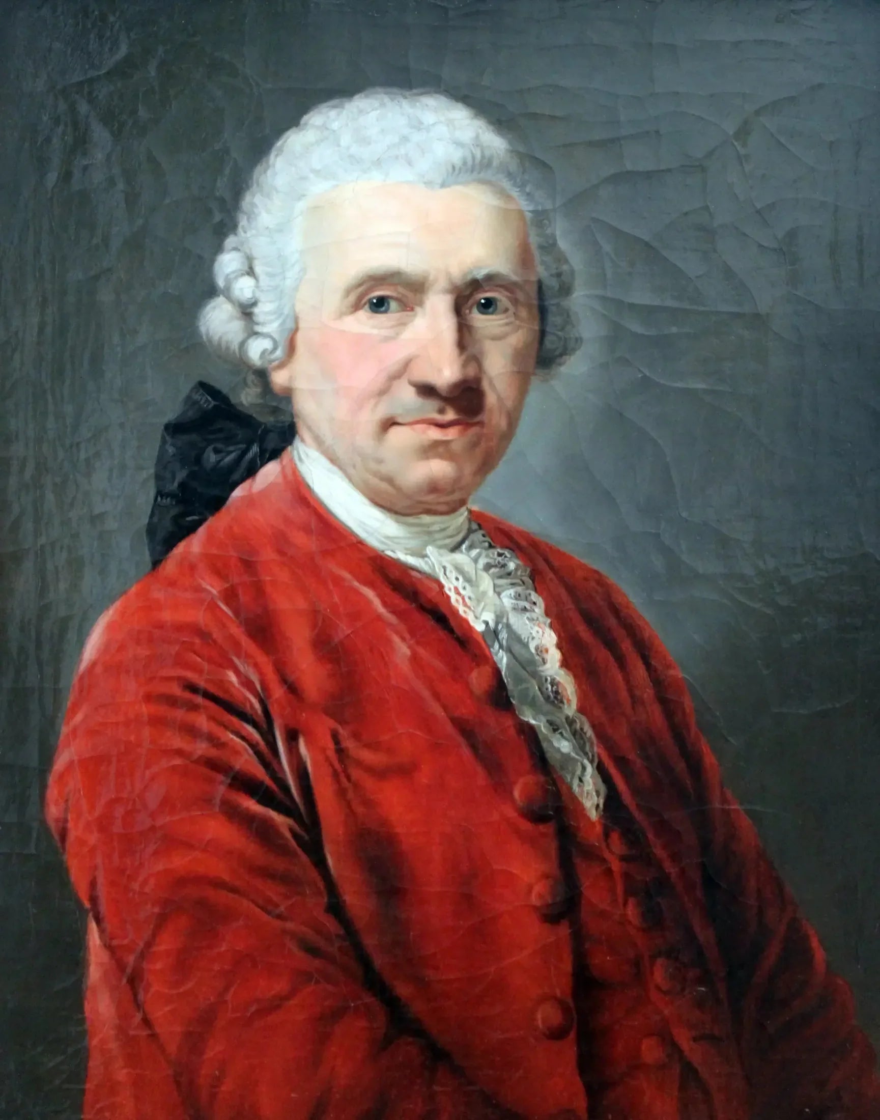 Portrait de Conrad Ekhof, metteur en scène de théâtre et historien du théâtre - Anton Graff image 1 copie de tableau peinte à la main