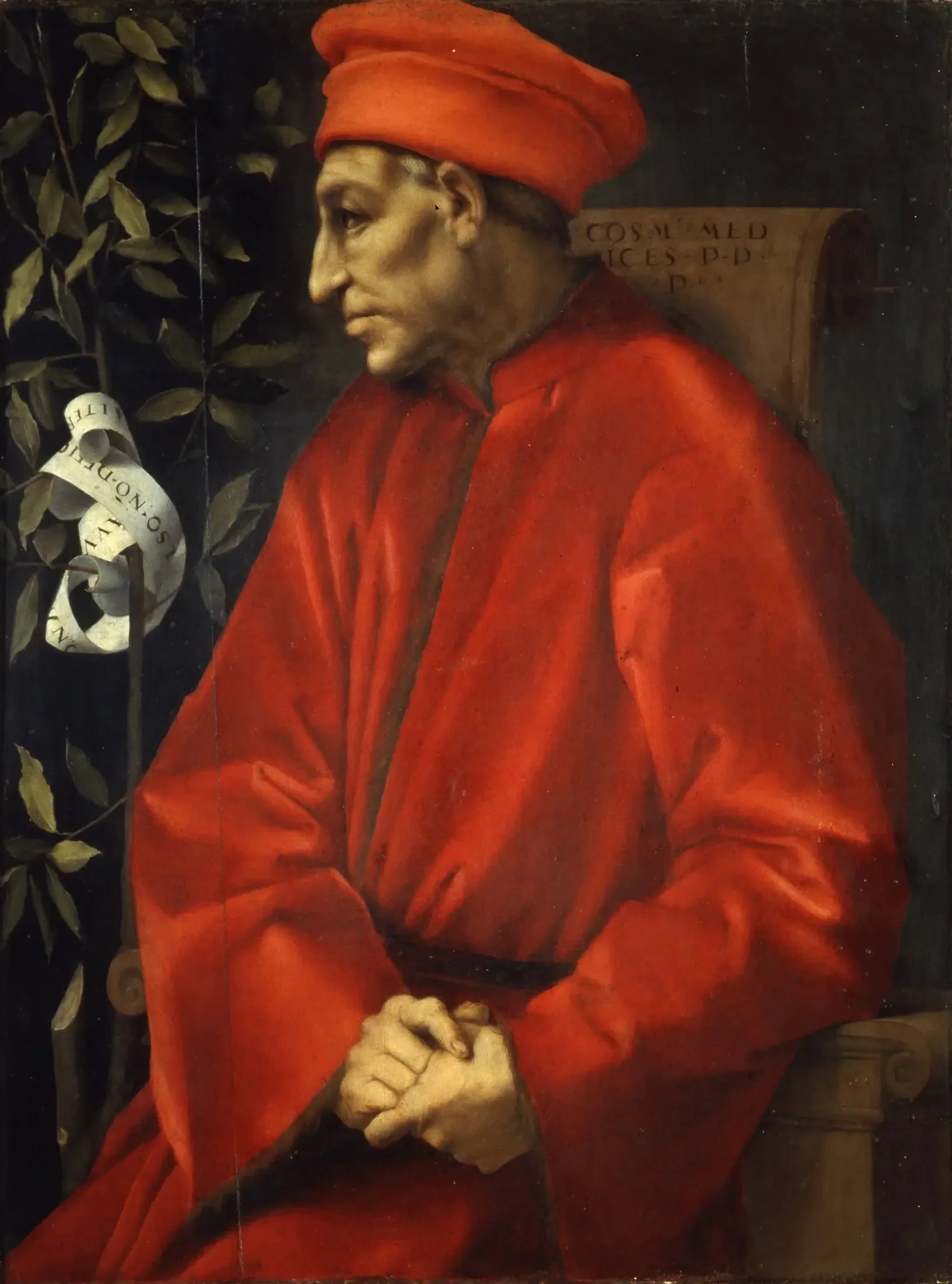 Portrait de Cosme l'Ancien - Pontormo image 1 tableau peint à l’huile sur toile