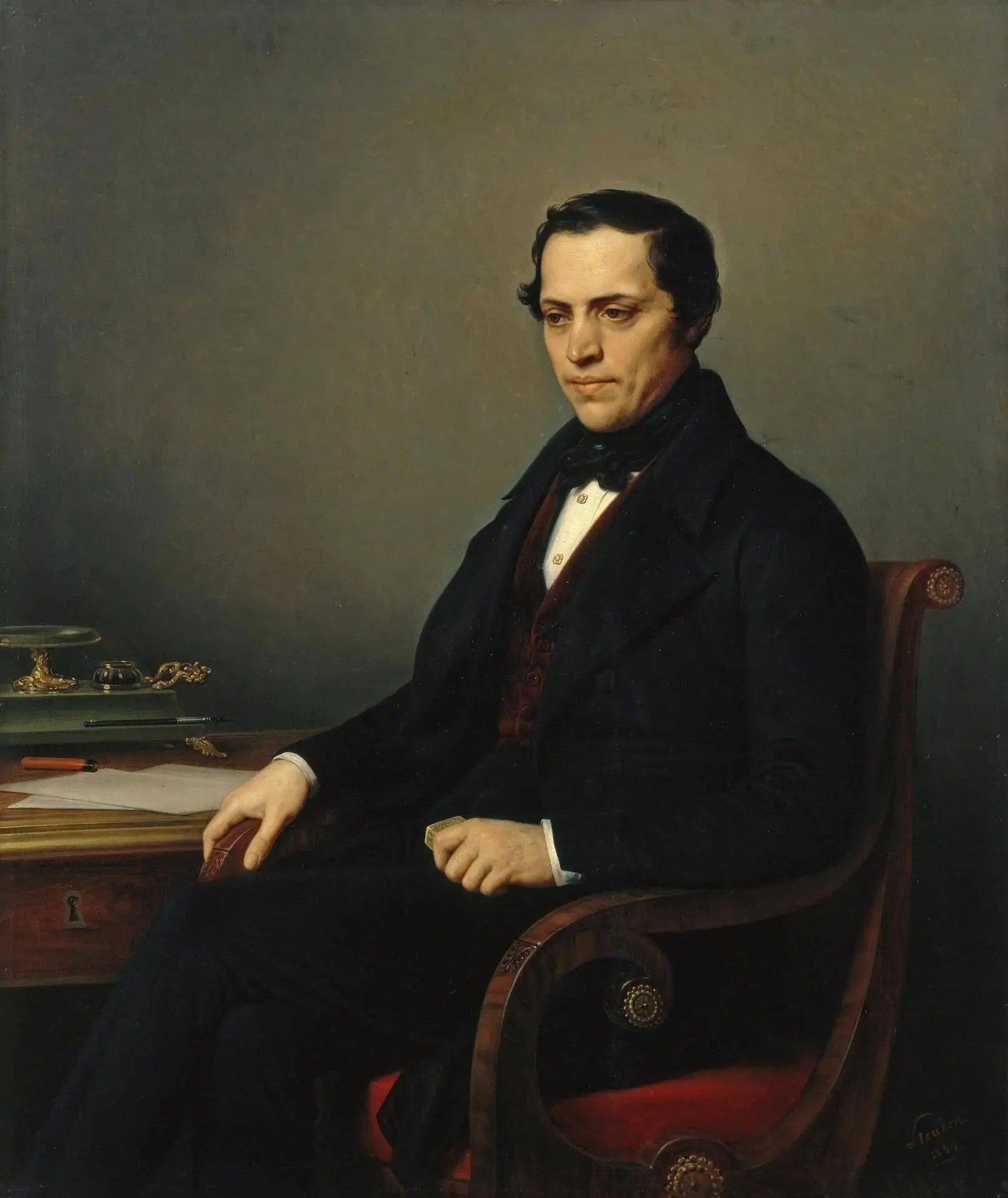 Portrait de D.E. Benardaki - Charles de Steuben image 1 reproduction d’œuvre d’art à l’huile
