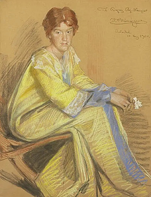 Portrait de Dagny Bjørnson Langen. - Peder Severin Krøyer image 1 reproduction de peinture à l’huile