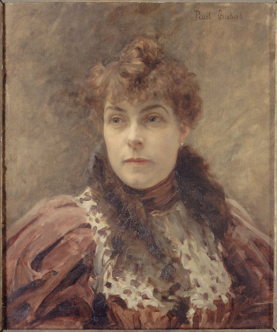 Portrait de Daniel Lesueur (Jeanne Loiseau,1860-1921, dite), femme de lettres - Paul Chabas image 1 tableau peint à l’huile sur toile