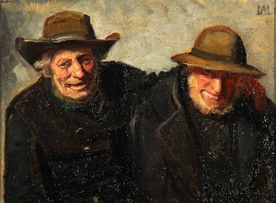 Portrait de deux amis, pêcheurs de Skagen. - Michael Peter Ancher