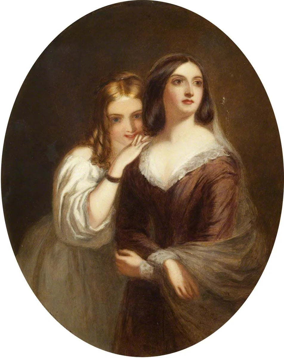 Portrait de deux filles - William Powell Frith image 1 copie peinte à la main à l’huile