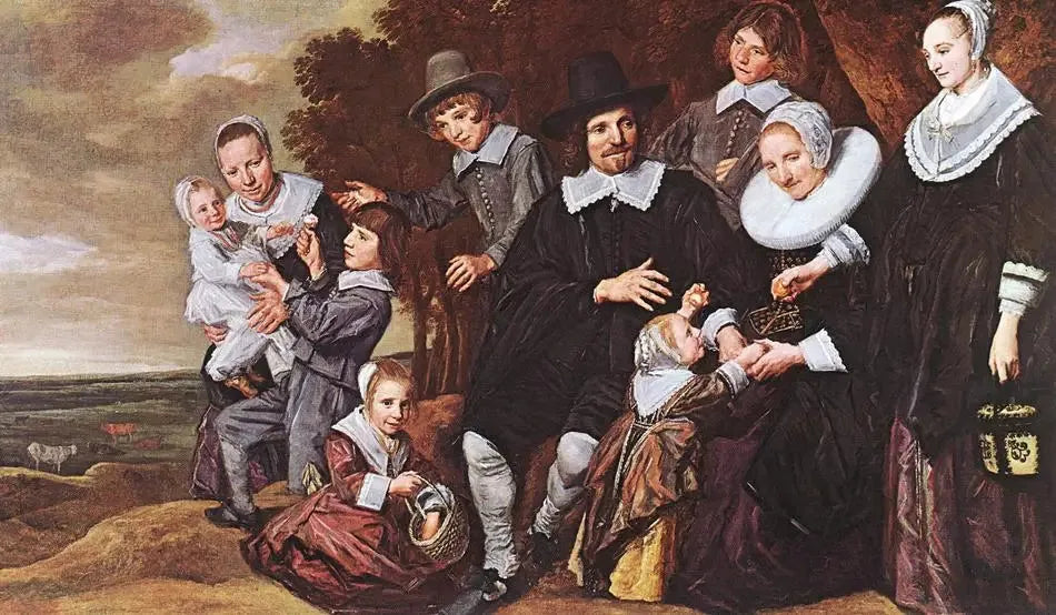 Portrait de famille dans un paysage - Frans Hals image 1 copie peinte à la main à l’huile