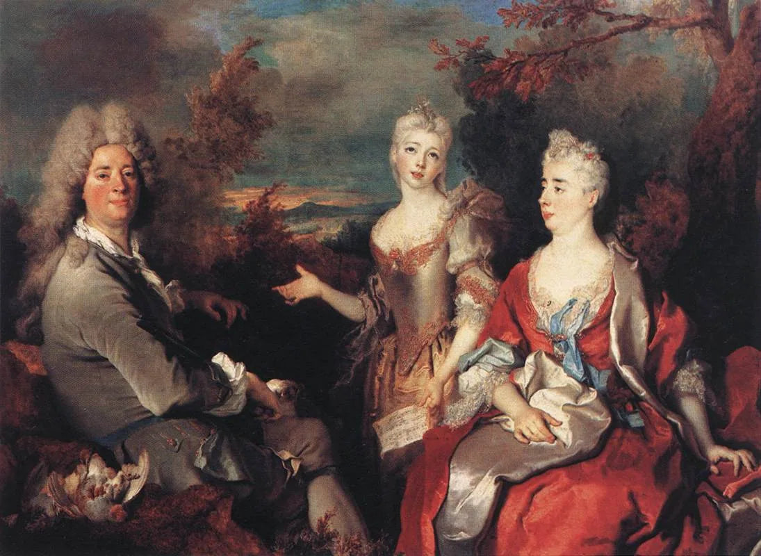 Portrait de famille - Nicolas de Largillière image 1 copie de tableau peinte à la main