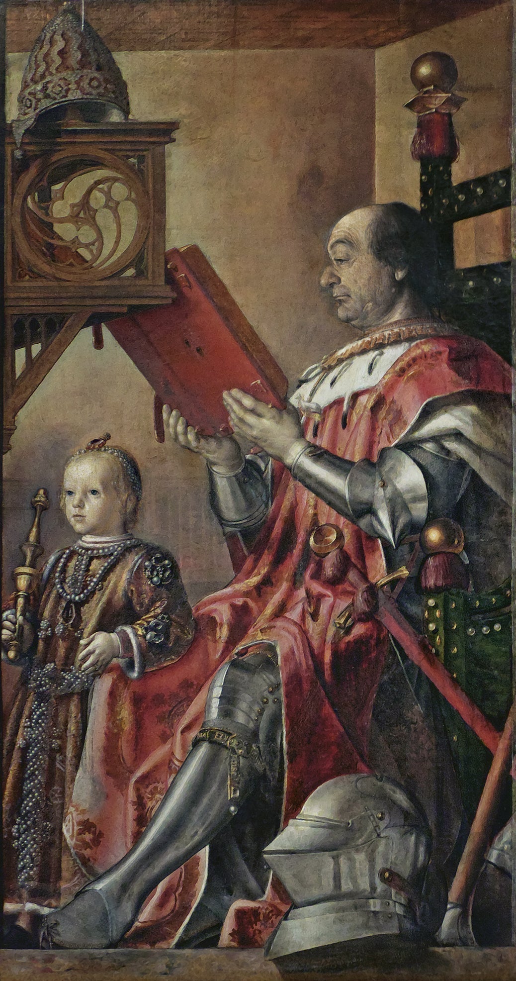 Portrait de Federico da Montefeltro et fils Guidobaldo - Pedro Berruguete image 1 reproduction artisanale de tableau